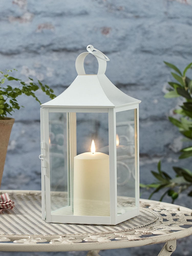 Lights4fun White Albury TruGlow Lantern - Medium - Image 4 of 4