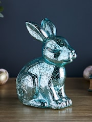 Lights4fun Silver Mottled Glass Bunny Easter Decoration - Image 3 of 3