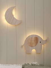 Lights4fun Natural Elephant Children's Wall Light with Infrared RC - Image 3 of 6