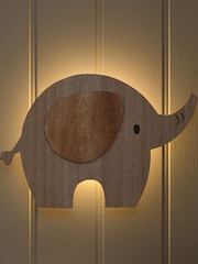Lights4fun Natural Elephant Children's Wall Light with Infrared RC - Image 5 of 6