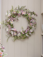 Lights4fun 50cm LED Wreath with Pastel Daisies - Image 5 of 5