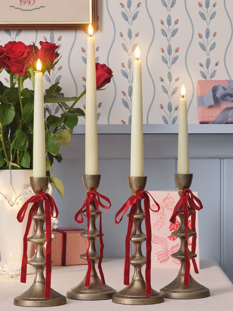 Lights4fun Set of 4 Mixed Size Slim Taper Candles with Infrared RC - Image 2 of 4 Lights4fun Set of 4 Mixed Size Slim Taper Candles with Infrared RC - Image 2 of 4