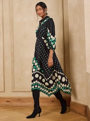 Love & Roses Hanky Hem Shirt Midi Dress - Imagem 1 de 5