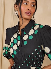 Love & Roses Hanky Hem Shirt Midi Dress - Imagem 2 de 5