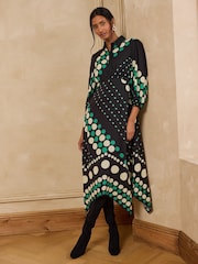 Love & Roses Hanky Hem Shirt Midi Dress - Imagem 4 de 5