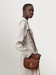 Mulberry Oak Small Amberley Satchel Classic Grain Bag - Image 2 of 7