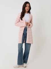 Threadbare Pink Pointelle Knit Longline Cardigan - Image 4 of 5