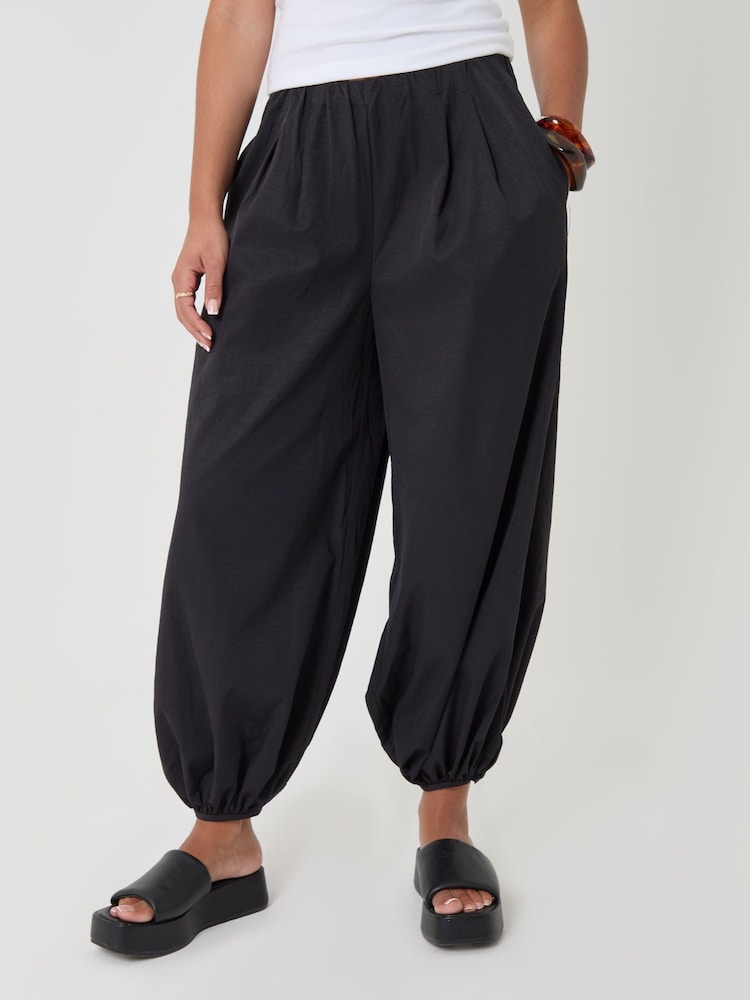 Чорний - Threadbare Balloon Trousers with Pockets - Image 2 of 4