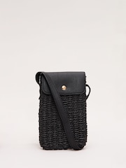 Phase Eight Straw Cross-Body Phone Case - Image 1 of 6