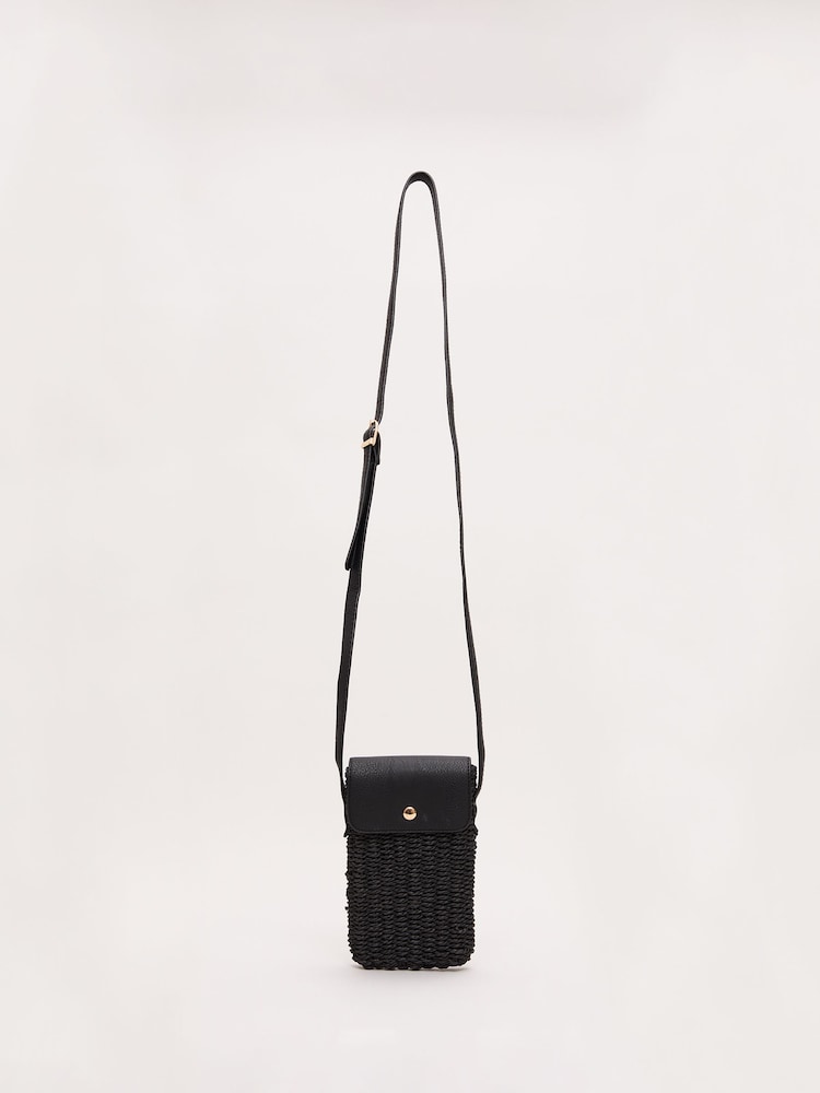 Phase Eight Straw Cross-Body Phone Case - Image 2 of 6 Phase Eight Straw Cross-Body Phone Case - Image 2 of 6