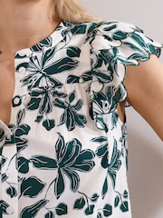 Phase Eight Green Rena Cotton Blouse - Image 5 of 6