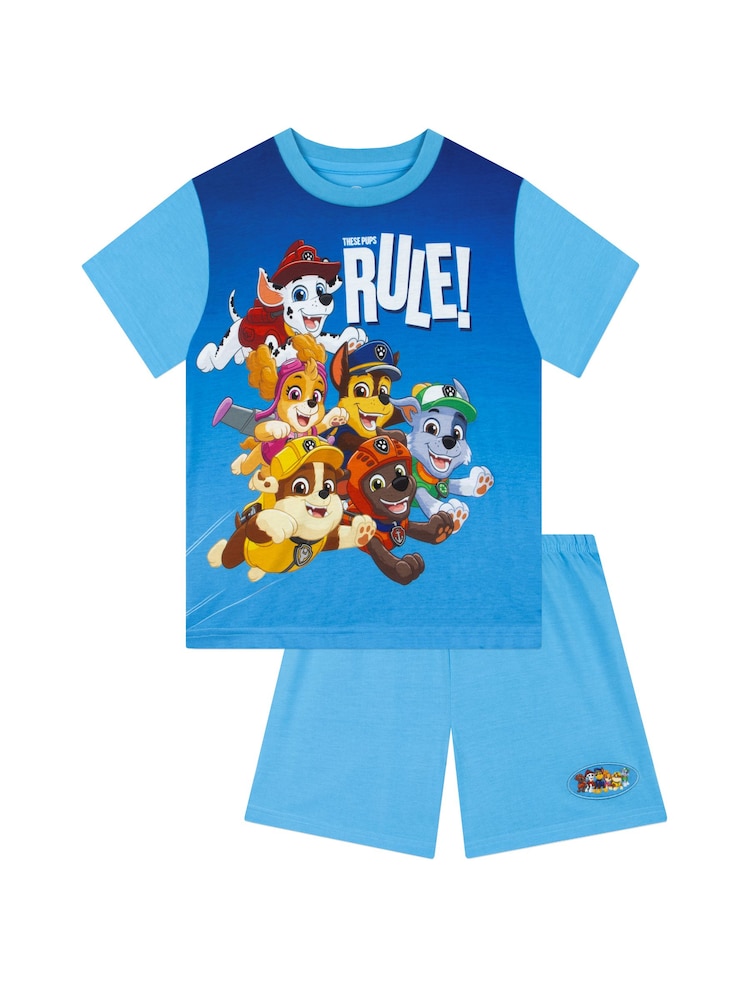 Character Blue PAW Patrol Short Sleeve Pyjamas - Image 1 of 10