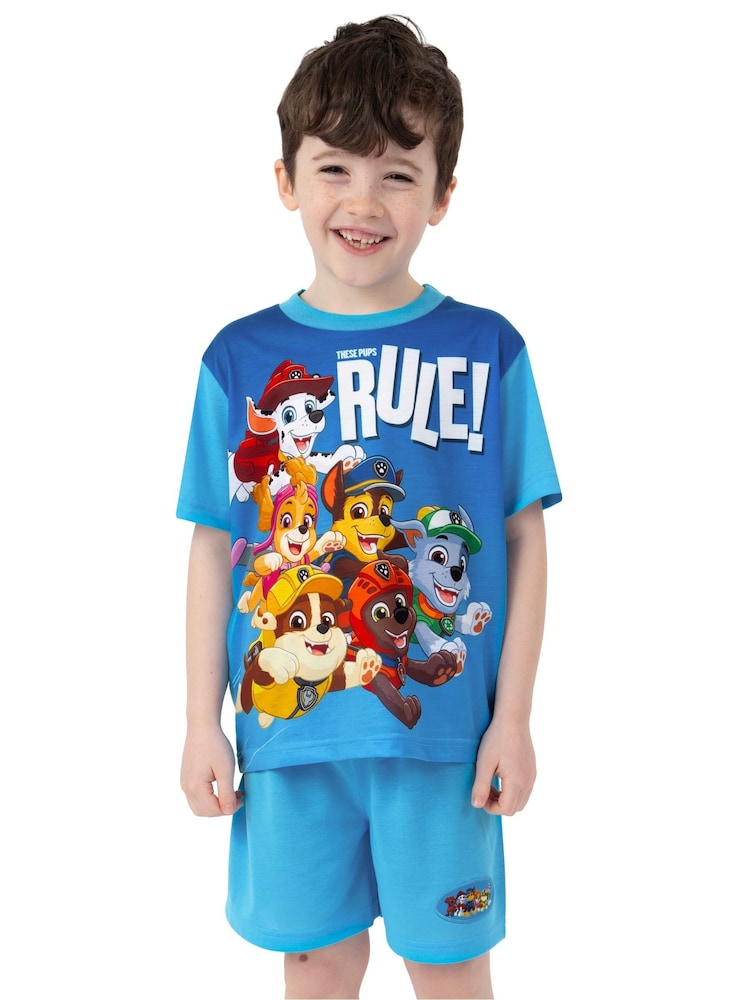 Character Blue PAW Patrol Short Sleeve Pyjamas - Image 2 of 10