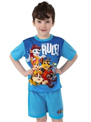 Character Blue PAW Patrol Short Sleeve Pyjamas - Image 5 of 10
