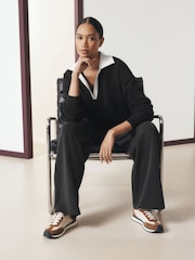 Charcoal Grey Slinky Wide Leg Trousers - Image 3 of 8