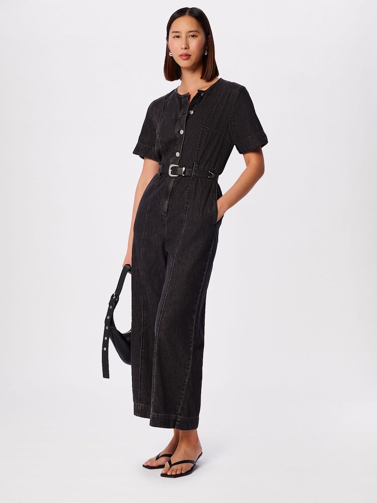 Whistles Grey Button Down Jumpsuit - Image 1 of 5