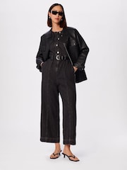 Whistles Grey Button Down Jumpsuit - Image 4 of 5