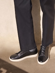 Black Elastic Lace Smart Trainers - Image 1 of 2