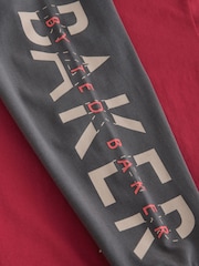 Baker by Ted Baker Stone/Red/Charcoal 3 Pack Long Sleeve Graphic T-Shirts - Image 10 of 10