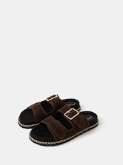 Accessorize סנדלי זמש עם רצועה כפולה - תמונה 1 מתוך 3