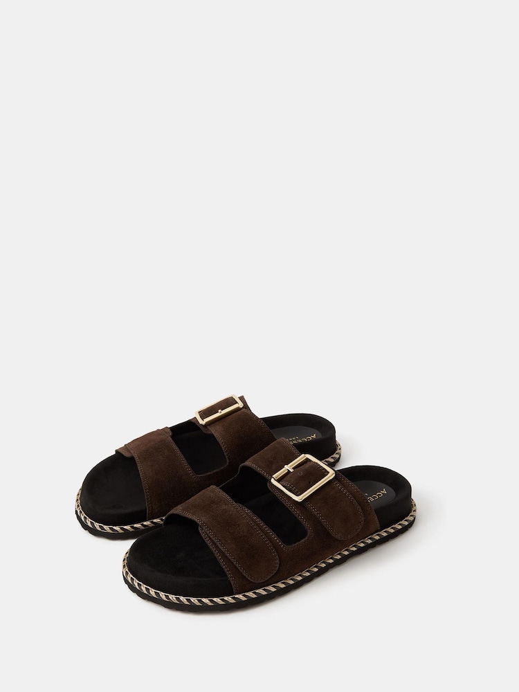 Accessorize סנדלי זמש עם רצועה כפולה - תמונה 1 מתוך 3