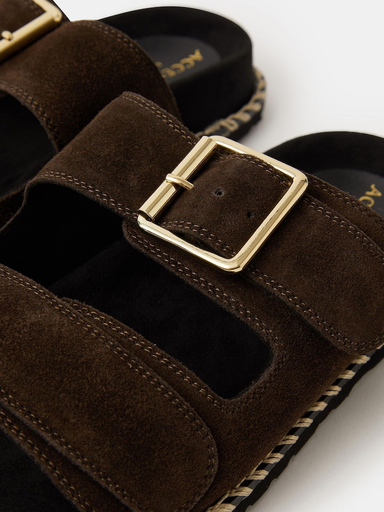 Accessorize סנדלי זמש עם רצועה כפולה - תמונה 2 מתוך 3