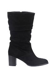 Hush Puppies Black Cosima Ruched Boots - Image 1 of 5