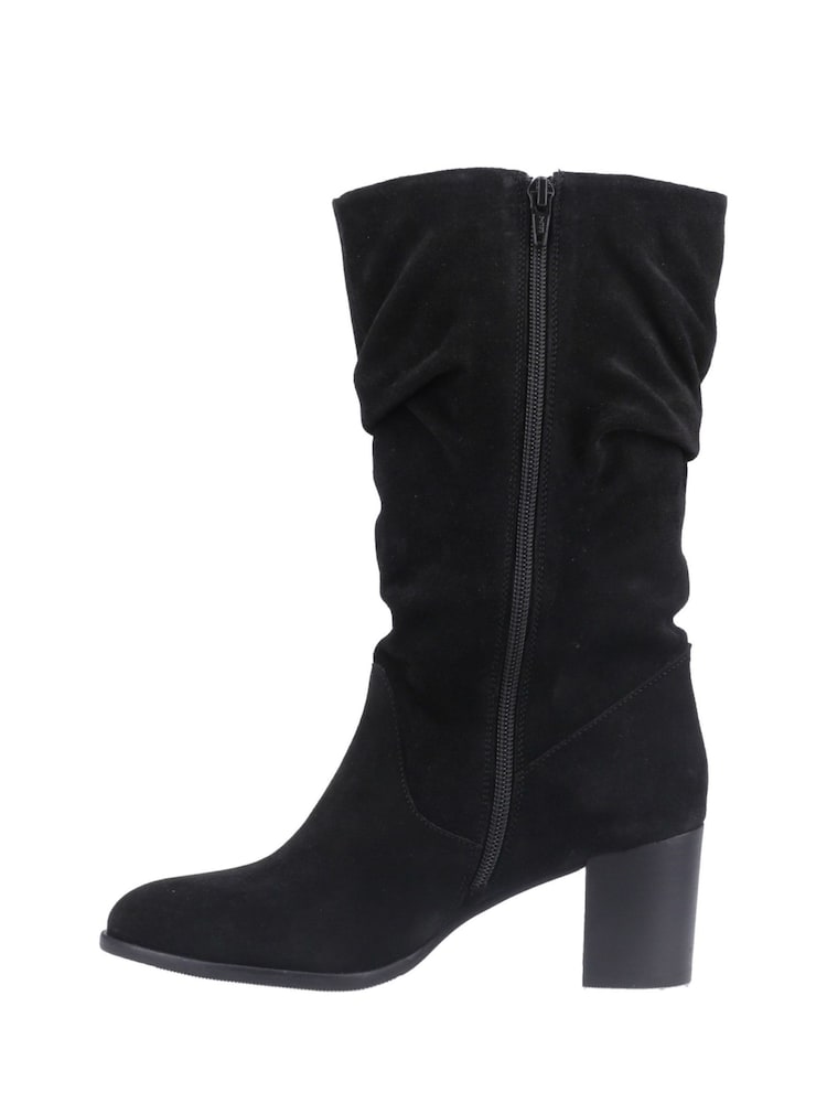Hush Puppies Black Cosima Ruched Boots - Image 2 of 5