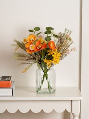 Scottish Everlastings Ltd Yellow Rustic Forsythia/Poppy Arrangement - Image 1 of 3