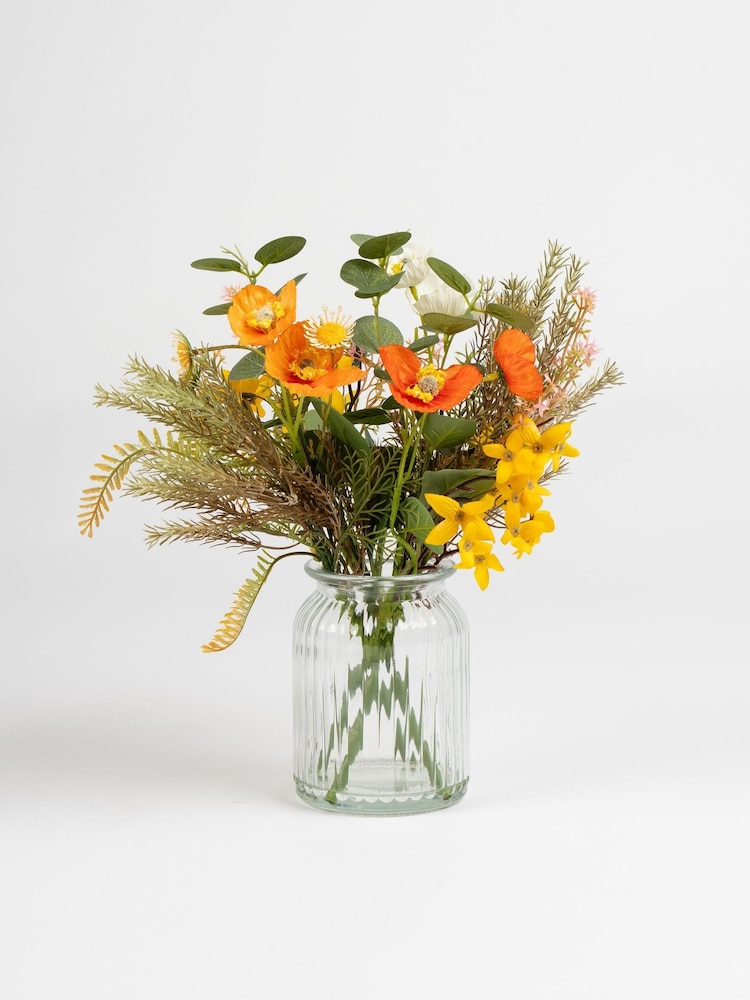 Scottish Everlastings Ltd Yellow Rustic Forsythia/Poppy Arrangement - Image 3 of 3