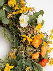 Scottish Everlastings Ltd Yellow Rustic Forsythia/Poppy Wreath - Image 2 of 3