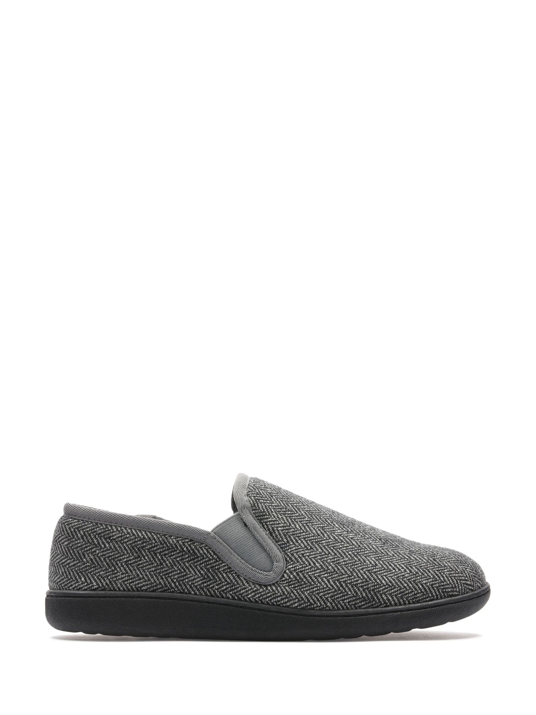 Clarks Men's Grey King Ease Dark Interest Slip Ons,Slippers 6-Standard Fit - Image 2