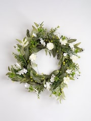 Scottish Everlastings Ltd White Floral Daisy Wreath - Image 3 of 3