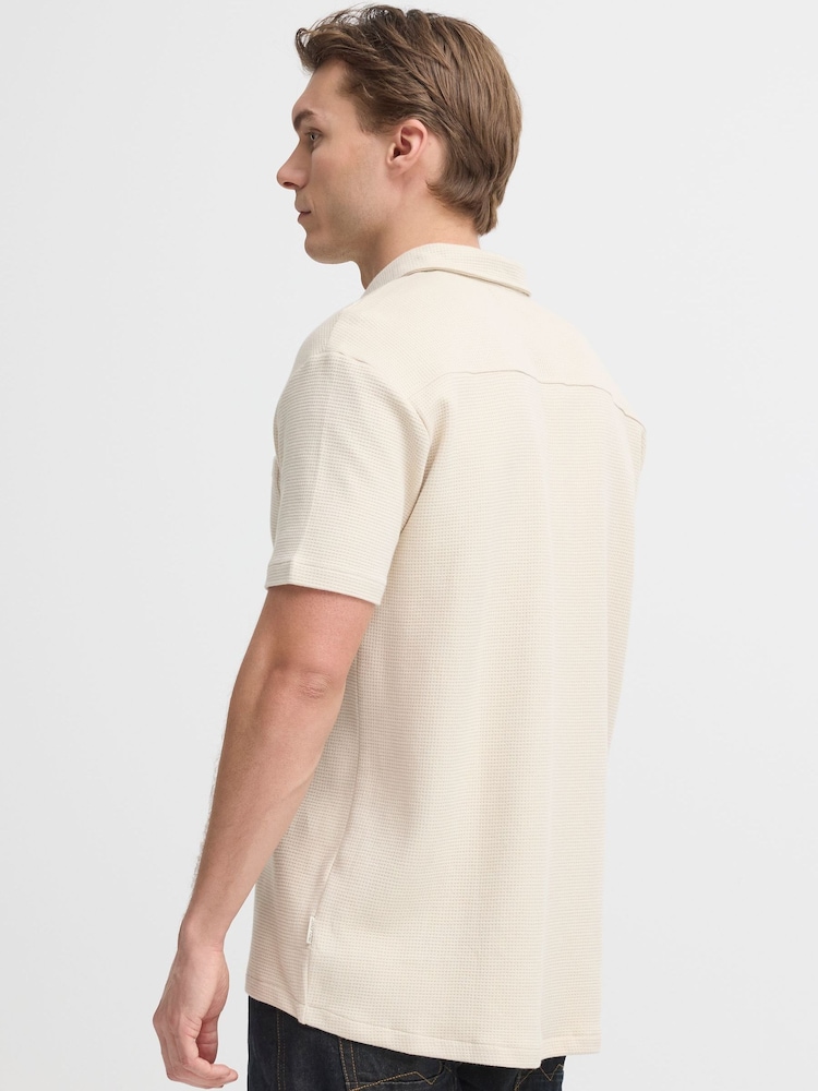 Blend Natural Fillip Short Sleeve Cotton Waffle Shirt - Image 2 of 7