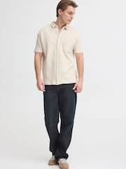 Blend Natural Fillip Short Sleeve Cotton Waffle Shirt - Image 3 of 7