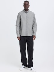 Blend Grey Adas Long Sleeve Oxford Shirt - Image 3 of 7