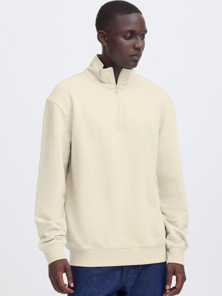 Blend Natural Brody High-Neck Quarter Zip Sweatshirt - Image 1 of 6 Blend Natural Brody High-Neck Quarter Zip Sweatshirt - Image 1 of 6