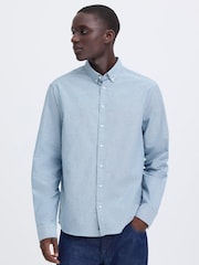 Blend Blue Adas Long Sleeve Oxford Shirt - Image 1 of 8
