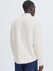 Blend White Bobby Long Sleeve Linen Blend Shirt - Image 2 of 8
