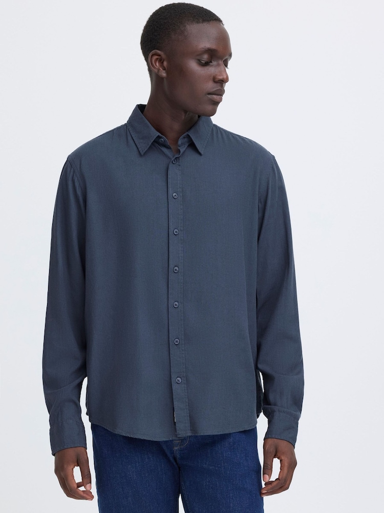 Blend Blue Bobby Long Sleeve Linen Blend Shirt - Image 1 of 8
