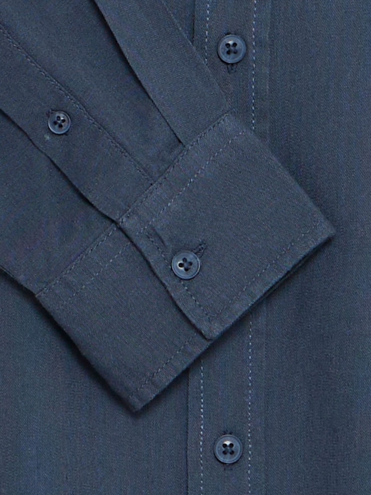 Blend Blue Bobby Long Sleeve Linen Blend Shirt - Image 8 of 8