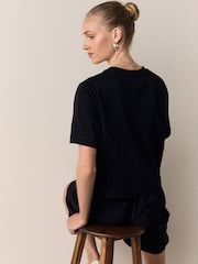 Black Heavyweight Short Sleeve Crew Neck T-Shirt - Image 3 of 8