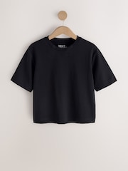 Black Heavyweight Short Sleeve Crew Neck T-Shirt - Image 6 of 8