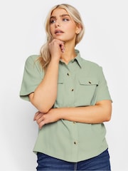 M&Co Green Short Sleeve Utility Shirt - Image 2 of 6