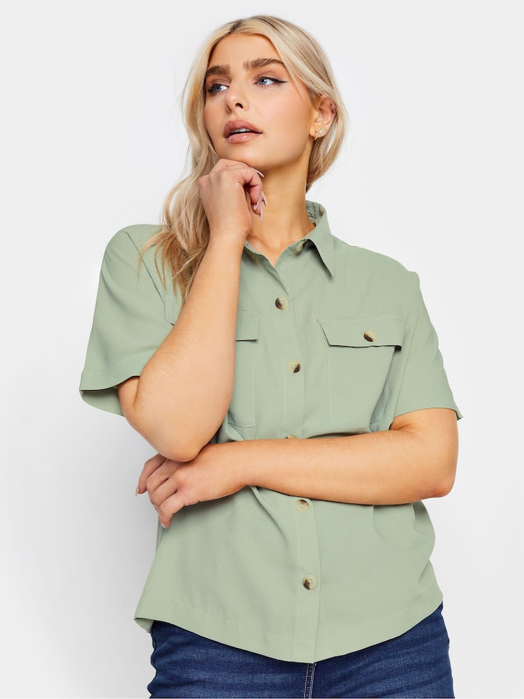 M&Co Green Short Sleeve Utility Shirt - Image 2 of 6