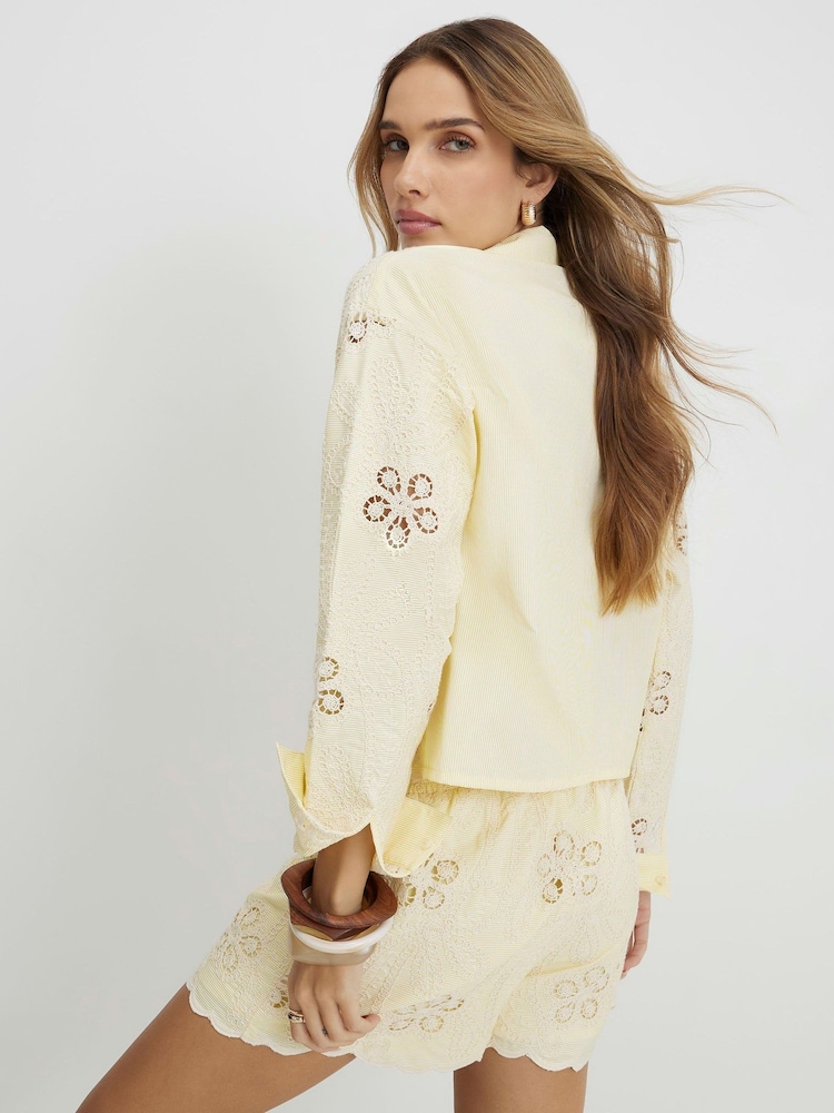 River Island Embroidered Cutwork Shirt - תמונה 4 מתוך 4