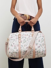 River Island Cream Ditsy Floral Barrel Bag - Image 1 of 5