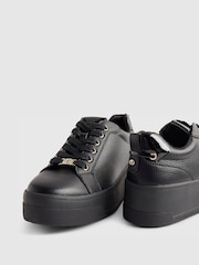 River Island Black Drench Lace Up Flatform Trainers - Image 4 of 6