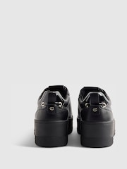River Island Black Drench Lace Up Flatform Trainers - Image 5 of 6