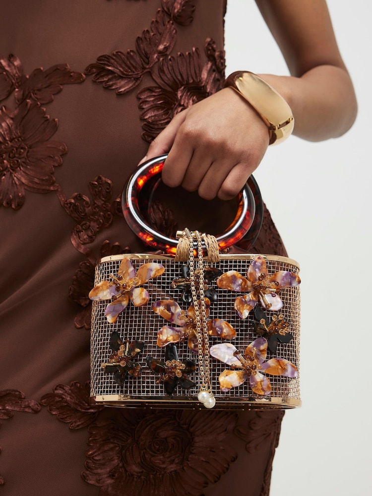 River Island Flower Cage Bag - صورة 1 من 6